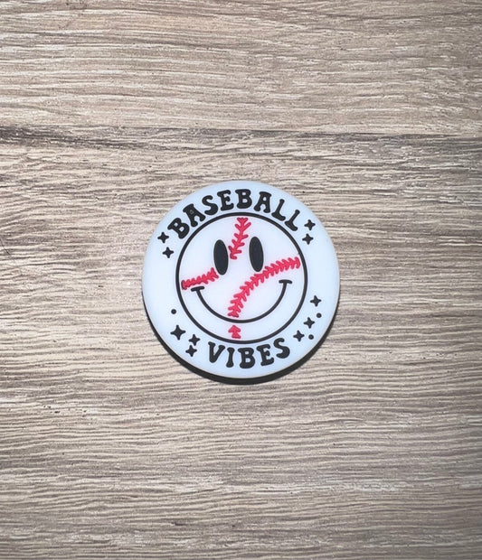 Baseball Vibes Smiley Face